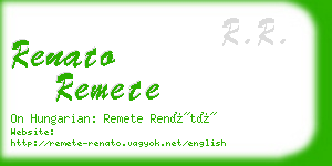 renato remete business card